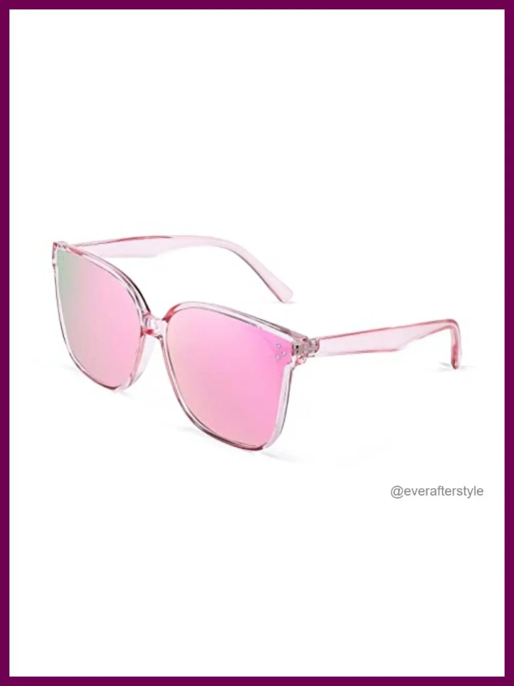 Oversized Square Polarized Sunglasses UV400 Protection Plastic Frame